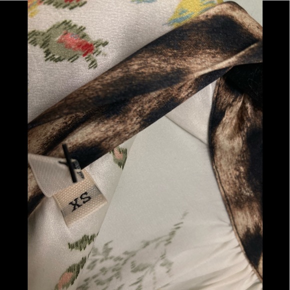 R13 floral-print silk blouse. color Ecru. Size XS. - Picture 11 of 13